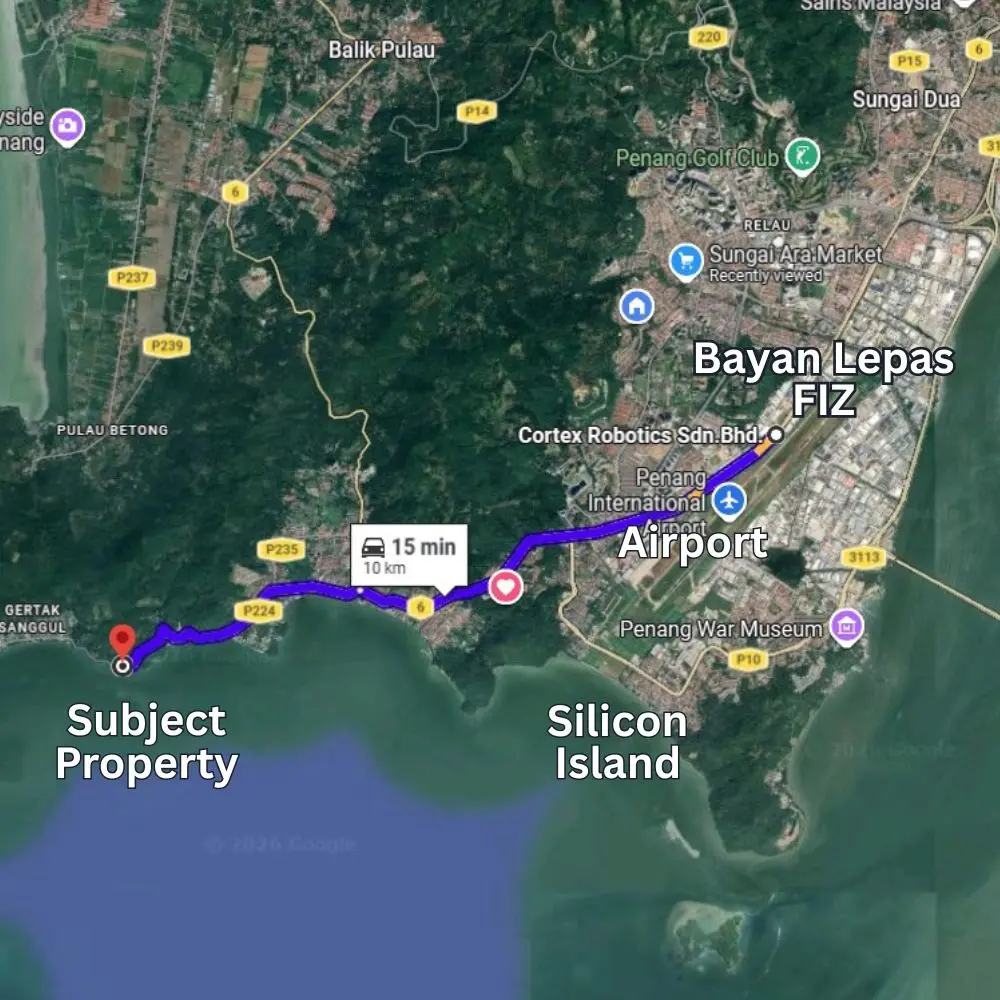 Bayan Lepas Luxury Development Land - Location Map